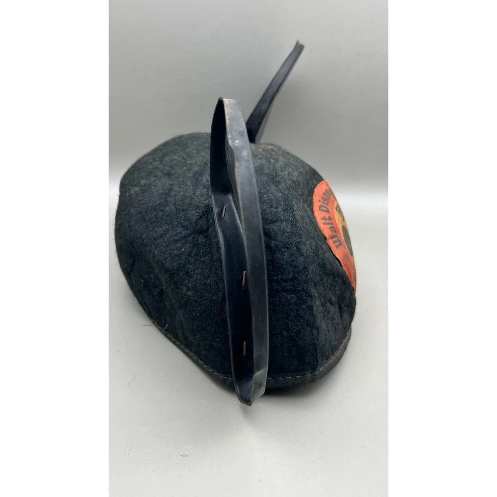 Vtg Walt Disney World Mickey Mouse Ears Felt Hat Cap Black Retro Souvenir